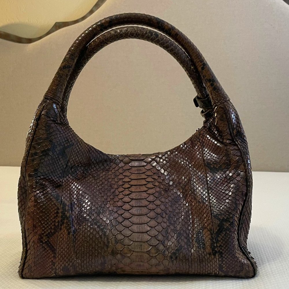 Devi Kroell Metallic Python Hobo Bag